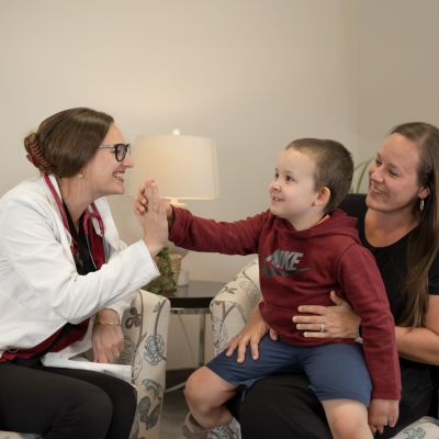 Doctor interacting with Patients